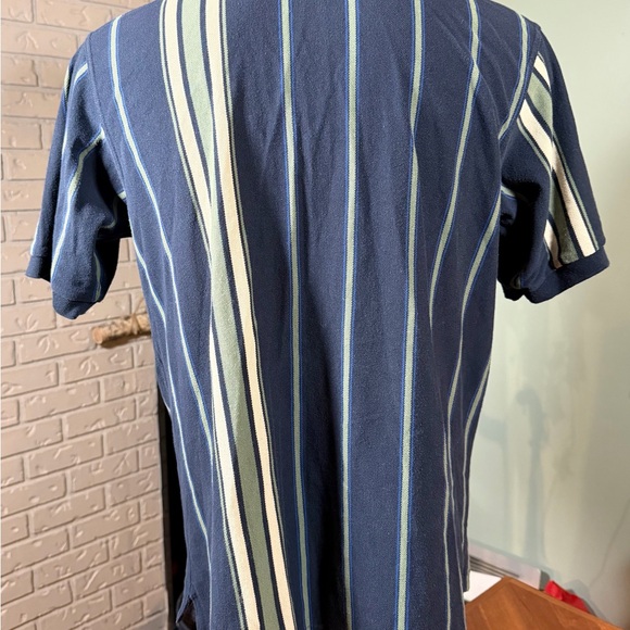 Vintage 90s Striped Polo / Rugby Shirt Coastal Preppy Summer - Picture 2 of 3